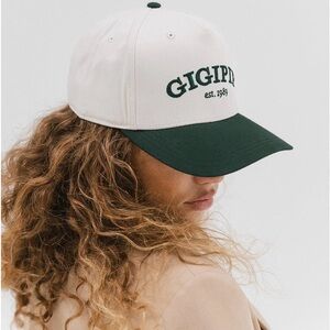 White and Green GIGIPIP Baseball Cap